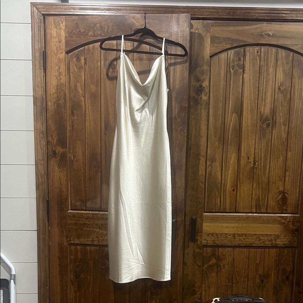 Elegant Cream Slip Dress